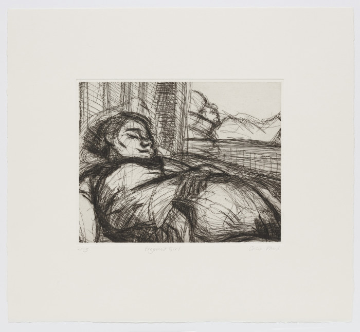 Paul, Pregnant Girl, 1991, etching, edition of 35, 12 3-4 x 14 1-4 in., 32.5 x 36 cm