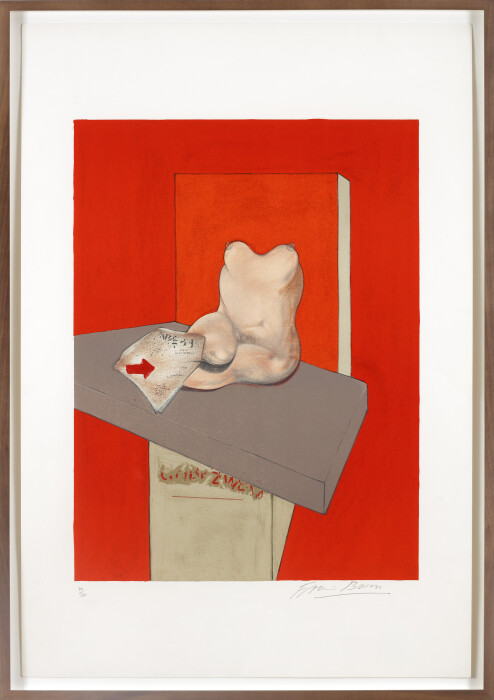 Bacon, Study for the Human Body from a Drawing by Ingres 1982-84, 1984, offset lithograph, edition of 180, 34 5-8 x 23 7-8 in., 88 x 60.6 cm