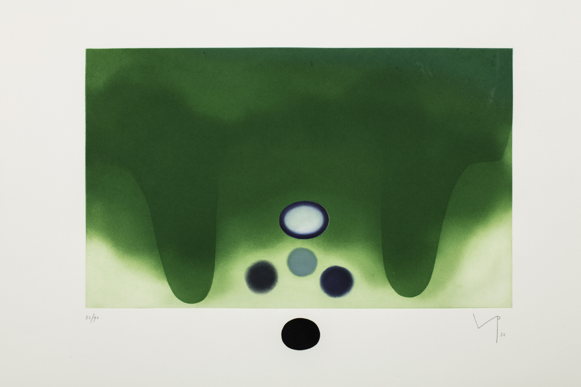 Victor Pasmore, Green Darkness, 1986, etching and aquatint, edition of 90,  65 x 93 cm