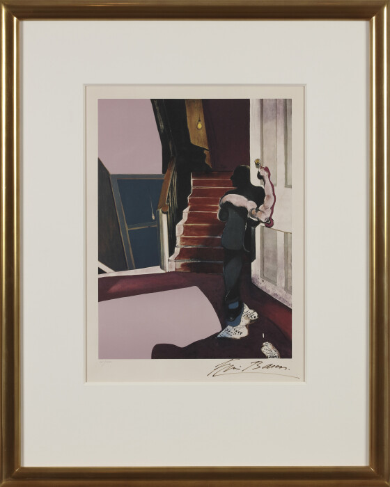 Bacon, Triptych, 1976, after the central panel of the triptych Triptych 1971, painted in memory of George Dyer, lithograph, edition of 100, 25 3-8 x 29 1-8 in., 64.5 x 49.5 cm.jpg