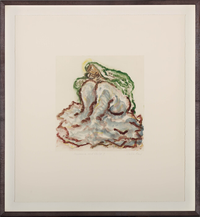 Paul, Madonna and Child 7, 2011, monotype, paper 48.5 x 44.5cm, 19 1-8 x 17 1-2in, plate 25 x 23cm, 9 7-8 x 9 in.