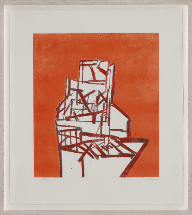 Tony Bevan, Chair, 2006, monotype,  55 x 49 cm.