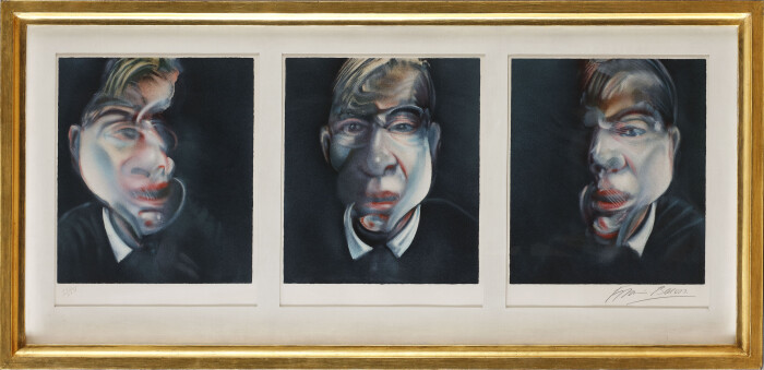 Francis Bacon, Three Studies for a Self Portrait, 1979, lithograph, edition of 150,  each  48.2 x 104 cm.