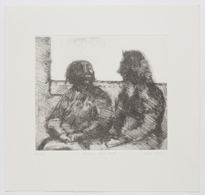 Paul, Mother and Kate, 1991, etching, edition of 25, 9 7-8 x 8 3-8 in., 25 x 21.2 cm