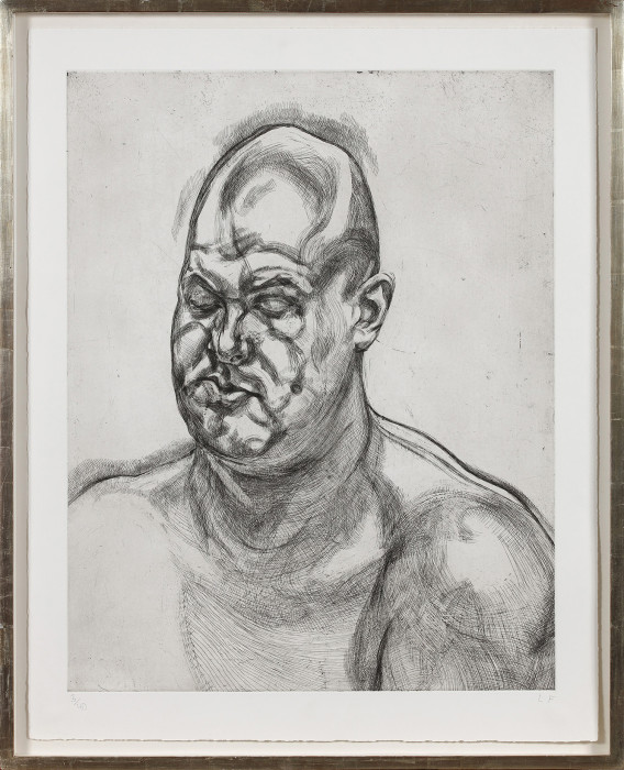 Freud, Large Head, 1993, etching, edition of 40, 32 1-2 x 26 1-4 in., 82.5 x 66.8 cm