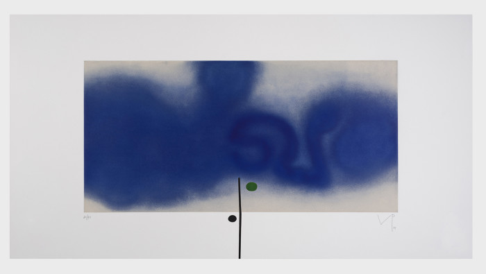 Pasmore, Senza Titolo 5, 1989, etching and aquatint, edition of 90, 28 3-4 x 54 1-2 in., 73 x 138.5 cm