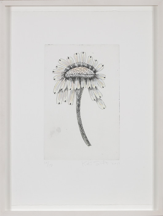 Smith, Escapades 7, 2011, etching, aquatint, drypoint with hand coloring, edition of 18, 15 x 11 in., 38 x 28 cm