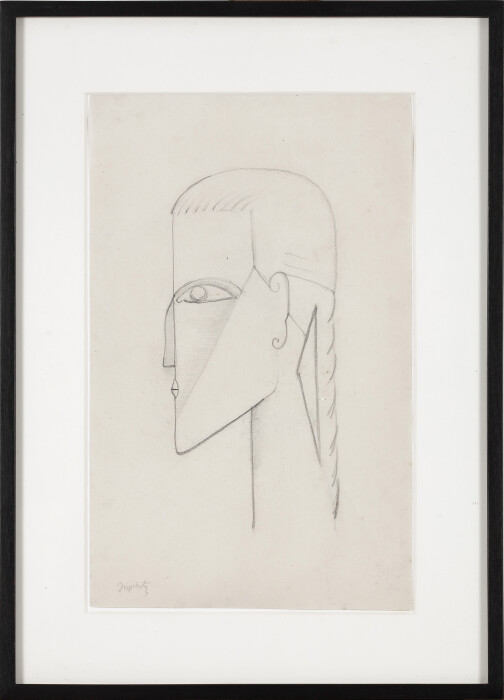 Lipchitz, Woman in Profile, c.1910-12, pencil on paper, 16.125 x 10.125in, 41 x 26cm