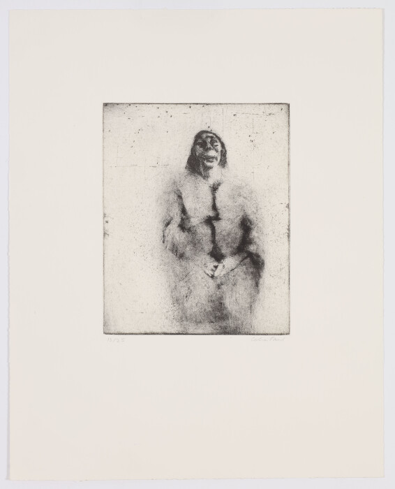 Paul, My Mother Seated, 1997, soft ground etching, image 29.5 x 23.5cm, paper 60 x 47.5cm