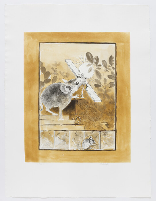 Graham Sutherland, The Mouse, 1978-79, etching and aquatint, edition of 75,  71.7 x 53.9 cm.