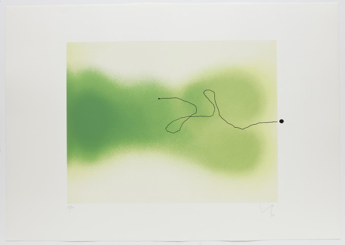 Pasmore, Untitled 11 (lime-green), 1991, screenprint, edition of 30, 30 3-8 x 43 1-8 in., 77 x 109.5 cm