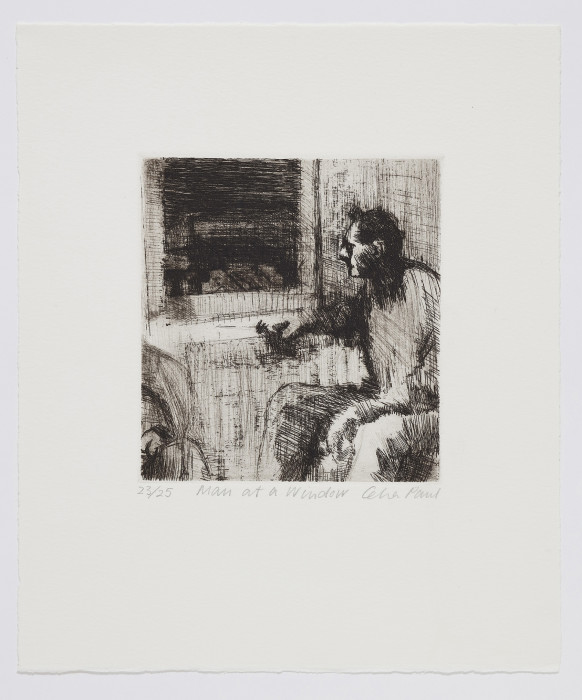 Paul, Man at a Window, 1991, etching, edition of 25, 10 x 8 3-8 in., 25.5 x 21.2 cm