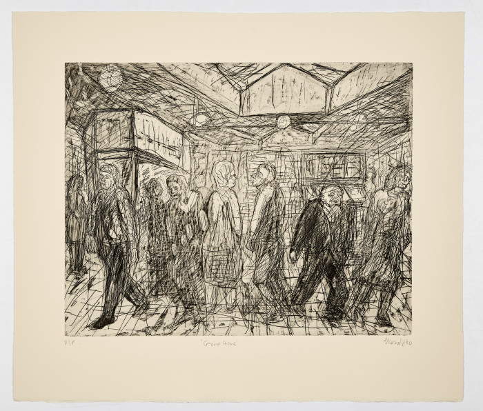 Leon Kossoff, Going Home, 1984, etching and aquatint, edition of 60, 57 x 66.3 cm