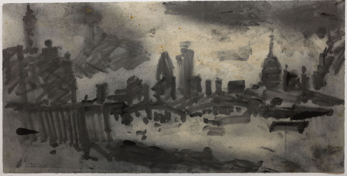 John Virtue, London No.33, 2007, monotype, 57.5 x 65.6 cm