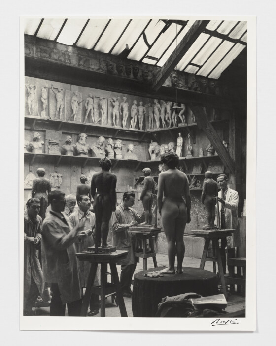 Brassaï, L'Académie Julian, rue du Dragon, 6e, Paris, c.1931-32, ferrotype gelatin silver print, 38.7 x 29.2 cm, © Estate Brassaï – RMN – Grand Palais